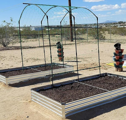 12x4x1.5ft Galvanized Raised Garden Bed,Outdoor Planter Box Metal Patio Kit Planting Bed for Vegetables Flowers Herb,Silver