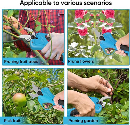 Electric Pruning Shears,1.2in(30mm) Cutting Diameter Pruning Shear for Gardening with 2Pcs 2.0Ah Rechargeable Batteries and 1 Charger, Branch Cutter for Tree Trimming