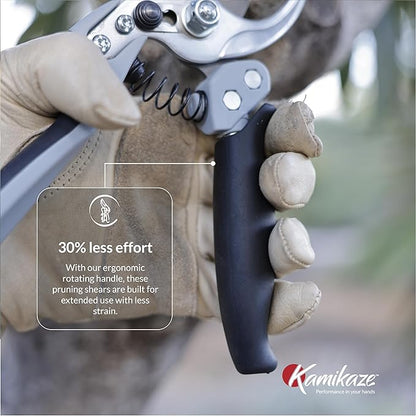 Heavy-Duty Professional Pruning Shears for Gardening, Featuring Ergonomic Rotating Handle to Reduce Hand Fatigue, SK5 High-Carbon Steel Blade, Cuts Branches Up to 0.8 Inch, Garden Clippers Shears