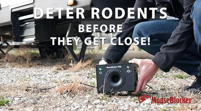 360 Outdoor Rodent Deterrent High Powered, Whisper Quiet Mouse Blocker That Protects up to 1000 sq ft Outside. RV, Camper, Carport, Mobile Home, 5th Wheel and All Vehicles.