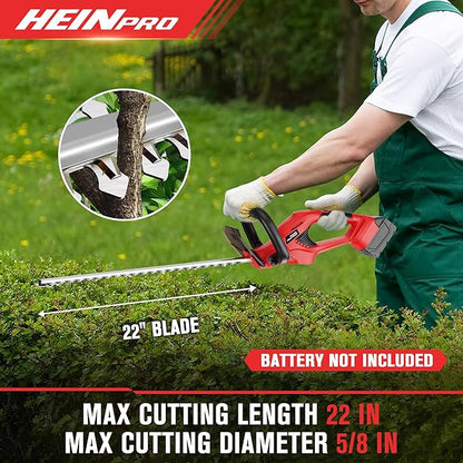 Cordless Hedge Trimmer 22-Inch Compatible with Milwaukee M18 18V Battery, Electric Hedge Trimmer Cordless, Bush Trimmers for Garden,Battery Powered Hedge Trimmers (Tool Body Only)