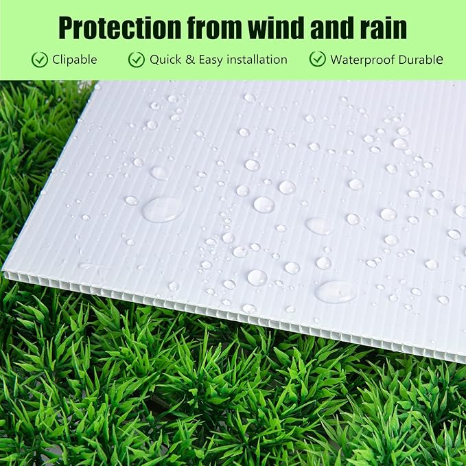 WENWELL 10 Large Blank Yard Signs with Stakes 18 x 24",Corrugated Plastic Lawn Sign kit for Estate Garage Sale,Party,Birthday,Wedding,Campaign,Parking,Make you own Outdoor Sign