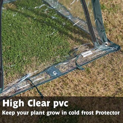 2pcs Quick Set up Mini Greenhouse Portable Small PVC Cover for Garden Flower and Flowerpot Cold Frost Protector Portable Carry Bag with 8 Stakes (PVC (28" L x 28" W x 32" H))