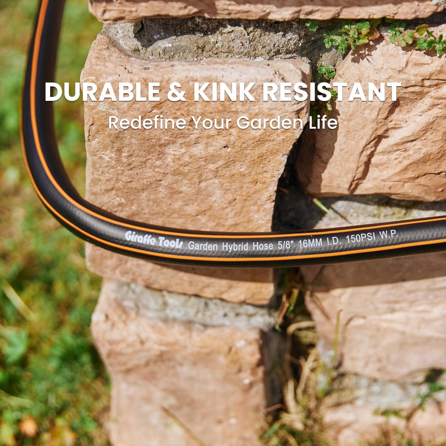 Giraffe Tools Leader Hose 6ft x 5/8", Short Water Hose for Hose Reel Connecting, Lightweight, Flexible with Female Female Fittings