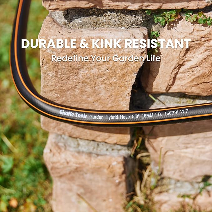 Giraffe Tools Leader Hose 2ft x 5/8", 24INCH Short Water Hose for Hose Reel Connecting 3/4 inch GHT Connector, Lightweight, Flexible with Female Female Fittings