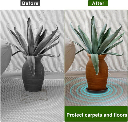 6 8 10 Inch Plant Saucer - 12 Pack Round Plant Tray Plastic Plant Drip Trays for Indoor Outdoor Garden Plants, Collects Flower Pot Drainage and Excess Water