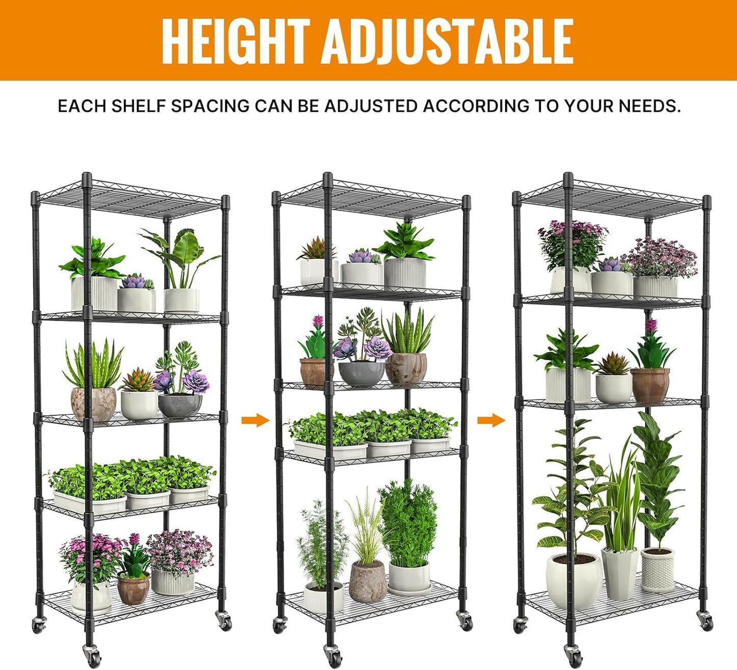 Small Greenhouse for Indoors, 5 Tier 23.1" L×13.2" W×61.2" H mini Greenhouse Outdoor, Indoor Adjustable Shelves
