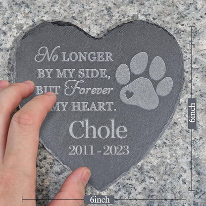 Personalized Dog Memorial Stone - In Memory of Pet Loss Sympathy Gift - Cat Tombstone Headstone With Paw Print