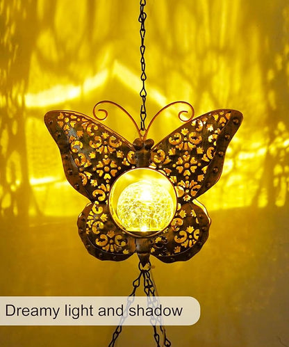Wind Chimes Outdoor Indoor Decor: Birthday Gifts for Mom Grandma - Outside Lights for Garden Yard Patio Porch(Butterfly)