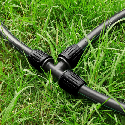 Drip Irrigation Fittings for 1/2 Inch Drip Tubing (1/2" ID x 0.65" OD)：1/2'' Drip Line Tees Anti-drop Locked Nut Barbed Tee Connectors Garden Irrigation System Parts (10 Pack)