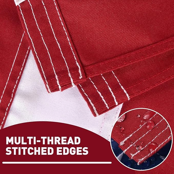 American Flag for Outside 5x8 Ft - TearProof Series Outdoor Use US Flags - Long Lasting, Fade Resistant - Thick Spun Polyester USA Banner - High Wind United States Flag - Embroidered Stars, Sewn Stripes, Brass Grommets