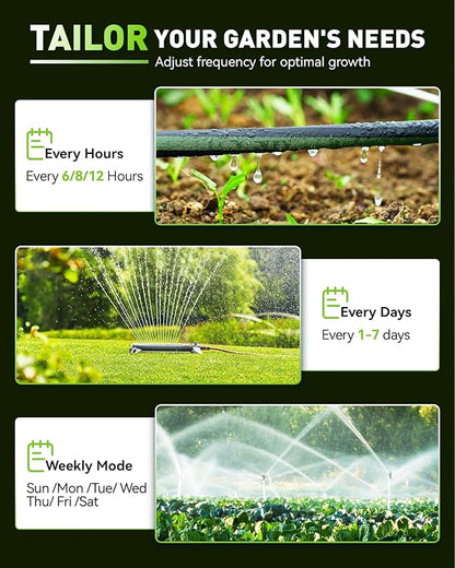 RAINPOINT Sprinkler Timer with 3 Independent Programs, Hose Timer with Rain Delay/Manual/Automatic Irrigation System, Watering Timer for Garden, Lawn, Yard