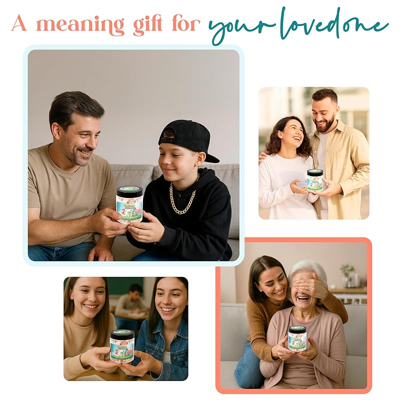 Positive Dragon Jar With 60 Affirmation Cards – Dragon Figurine Inspired Gifts, Dragon Bookshelf Decor, Dad Birthday Gift, Grandma Birthday Gifts, Unique Positivity Cards For Grandpa