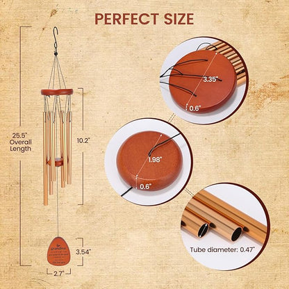 Gifts for Grandma from Granddaughter Grandson, Wind Chimes for Outside, Thanksgiving Christmas Birthday Gift for Grandmother - Windchimes Outdoors