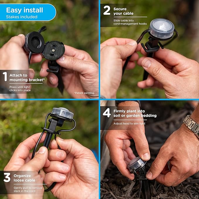 Enbrighten Vibe Eternity Garden Lights, Extension Only, Not for Standalone Use, 16.5ft with 4 RGBWIC LEDs, Waterproof, Landscape Lighting Needed, Extendable up to 150ft, 83794