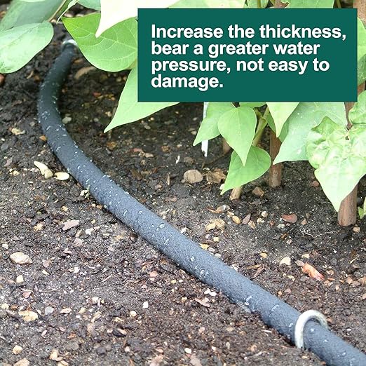 200ft 1/4'' Soaker Hose Tubing kit for Drip Irrigation with 100ft Drip Irrigation Tubing 102pcs Irrigation Fittings for Drip Water System Raised Garden Bed Greenhouse Patio Lawn