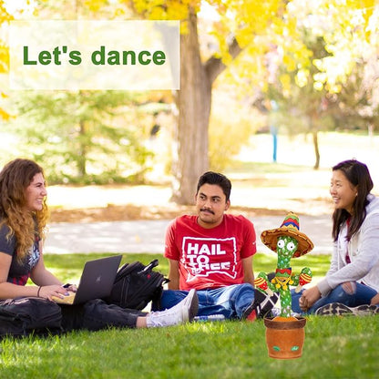 MIAODAM Talking Cactus Dancing Cactus Toy for Baby Toddler, Singing Plush Repeats What You Say for Kids with 60 English Songs Mimicking Toy for Baby Gift