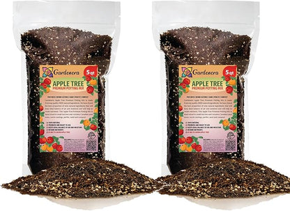 Gardenera Premium Apple Potting Soil Mix - Optimal Nutrient-Rich Blend for Thriving and Juicy Apples - 10 Quart