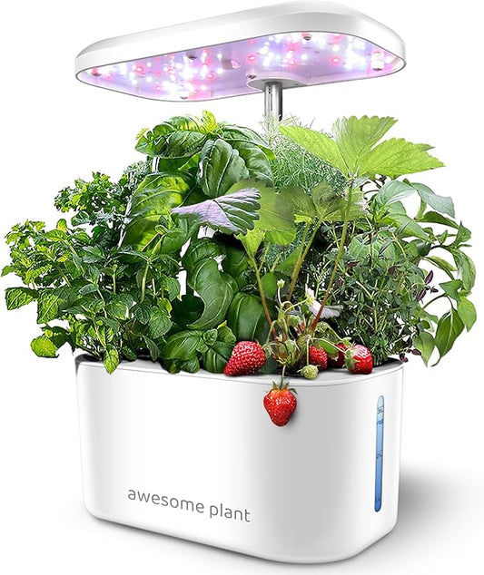 6Pro Hydroponics Growing System Kit (6 Pods), Indoor Garden Kit with 3L Watertank, 3 Grow Modes and Quiet Pump, Grow Herbs Lettuce Salad at Home Kit, Adjustable Height Up to 13", White