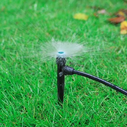 80Pcs Drip Irrigation Emitters Sprayers for 1/4" Tubing, Adjustable 360 Degree Water Flow Sprayers on 5.5" Arrow Stake for Garden Irrigation Watering System