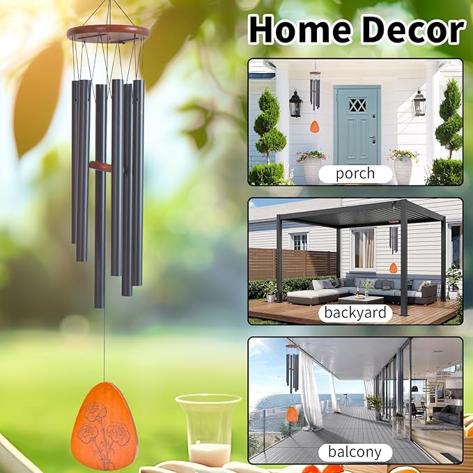 Moms Wind Chimes, Gifts for Mom, Thanksgiving Christmas Mother's Day Best Gift for Mom, Mother Birthday Gift from Daughter Son, Love Reminder Gifts