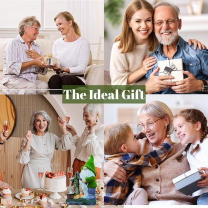 Water Pump Gnome Garden Decor for Yard/Lawn/Patio/Deck - Outdoor Weatherproof Statue with Solar Light - Moss Effect - Fun Spring & Summer Charming Gnomes Gifts for Women (Forest Green)