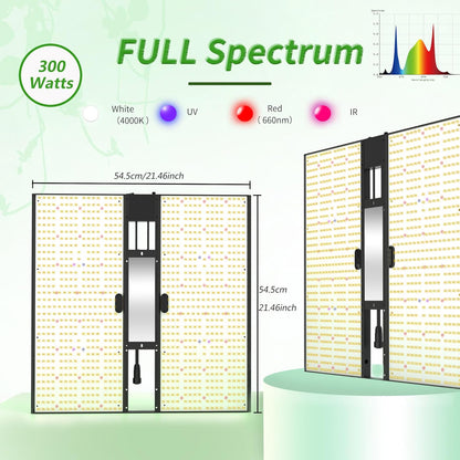 FARMLITE Grow Light for Indoor Plants Quantum Board Grow Light Full Spectrum Led Grow Lights Growing Lamp Daisy Chain Dimmable (300Watts)