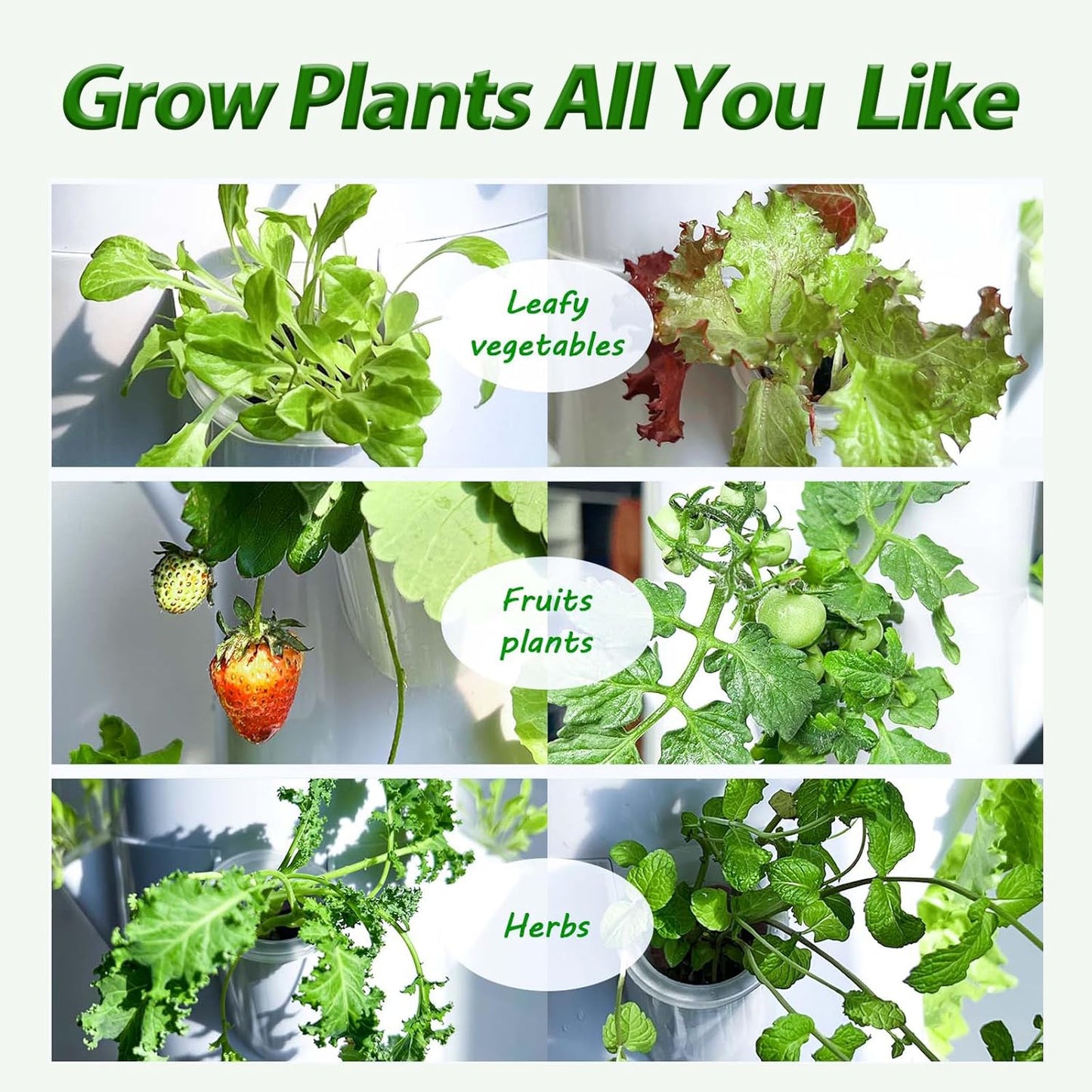 5.25ft Tall Hydroponics Growing System Tower, 9 Layers 36 Plant Spots Hydroponics Growing System Kit Tower, Vertical Hydroponic Tower for Indoor & Outdoor, Space-Saving