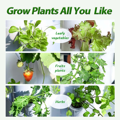 5.25ft Tall Hydroponics Growing System Tower, 9 Layers 36 Plant Spots Hydroponics Growing System Kit Tower, Vertical Hydroponic Tower for Indoor & Outdoor, Space-Saving