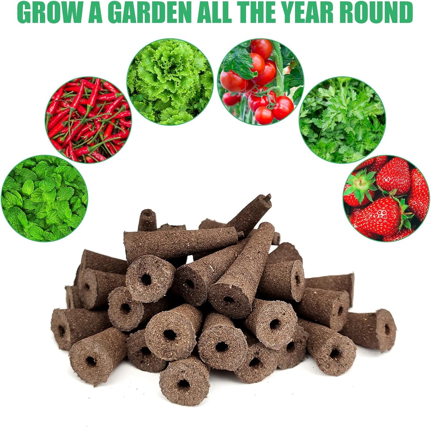 125pcs Hydroponic Seed Pods Kit, Grow Anything Kit Compatible with Hydroponics Supplies from All Brands, Hydroponic Indoor Garden Accessories with 50 Grow Sponges, 50 Pod Labels for Growing System