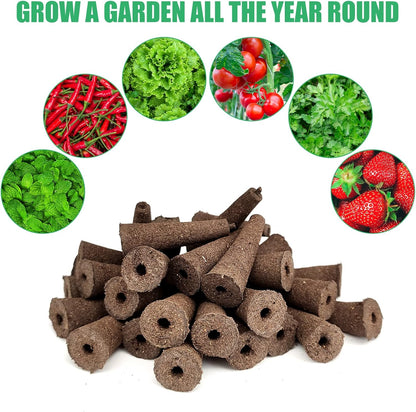 125pcs Hydroponic Seed Pods Kit, Grow Anything Kit Compatible with Hydroponics Supplies from All Brands, Hydroponic Indoor Garden Accessories with 50 Grow Sponges, 50 Pod Labels for Growing System