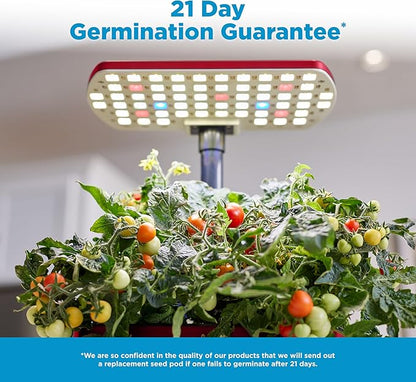 AeroGarden Harvest Lite, Indoor Garden Hydroponic System with LED Grow Light, Holds up to 6 AeroGarden Pods, Cherry Red