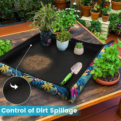 3 PCS 29.5"x 29.5" Waterproof Repotting Mat for Plant Transplanting and Mess Control