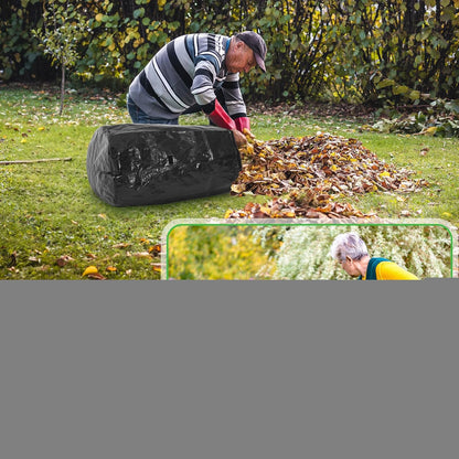 Berlune 4 Pack 72 Gallons Reusable Yard Waste Bag Garden Lawn Leaf Collector Bag Large Heavy Duty Collapsible Compost Bin with Lid and Handles for Outdoor Debris Leaves Grass Clippings