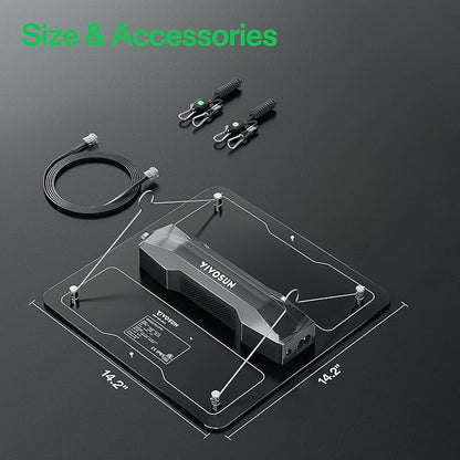 VIVOSUN VS1500 LED Grow Light with Full Spectrum Diodes & Daisy Chain Driver Dimmable Lights Sunlike for Indoor Plants Seedling Veg and Bloom Plant Grow Lamps for 3x3 Grow Tent