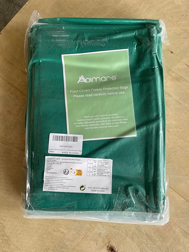 Abimars Thicker Plant Covers Freeze Protection Jacket 2.36 oz/yd², 3.2'x5' Reusable Winter Plant Covers with Drawstring & Zipper, 2 Pack Light, Porous Fabric for Plant Breathing