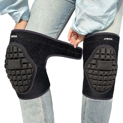 Soft Cleaning Knee Pads, Waterproof Thick Foam Kneepads for Gardening Flooring Planting Roofing Working Washing, Lightweight Knee Cushions with Adjustable Straps for Men/Women, Black L (1 Pair)