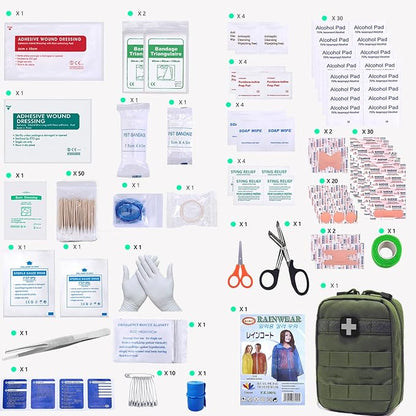 Carlebben EMT MOLLE Ifak Pouch Tactical MOLLE Medical First Aid Kit Utility Pouch Olive