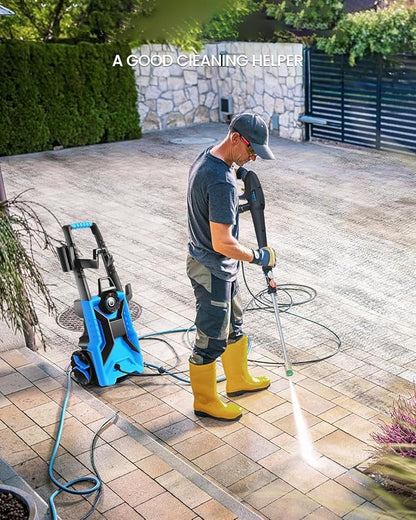 5000PSI Pressure Cleaner 4.0 GPM Adjustable Pressure,4.0 GPM Power Cleaner with Foam Cannon,4 Nozzles,33FT Hose and 500ml Soap Bottle for Home/Cars/Driveways/Patios/Fences