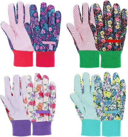 JUMPHIGH Garden Gloves for Women, Floral Gardening Gloves Ladies Soft Breathable Yard Work Glove Light Working Gloves