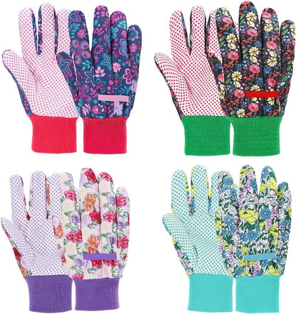 JUMPHIGH Garden Gloves for Women, Floral Gardening Gloves Ladies Soft Breathable Yard Work Glove Light Working Gloves