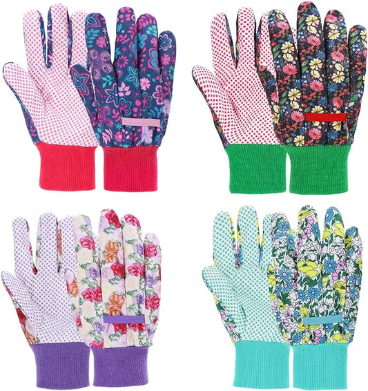 JUMPHIGH Garden Gloves for Women, Floral Gardening Gloves Ladies Soft Breathable Yard Work Glove Light Working Gloves