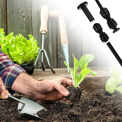 30 Pcs 1/4" Drip Irrigation Tee Connectors for Tube Quick Connect Parts Fittings for 1/4 Inch(6.35mm) Irrigation Tubing or Sprinkler(Black,End Plug)