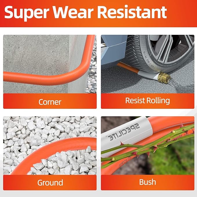 SPECILITE Garden Water Hose 15 ft x 3/4 in with Female to Female Connector, Small Leader Hose for Hose Reel, Heavy Duty, Flexible & Lightweight, Water Pipe, Outdoor Water Hose Extension Adapter