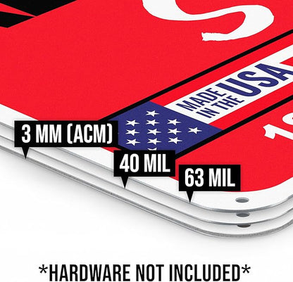 12x18" Custom Aluminum Sign with Text, Personalized Metal Sign for Outdoor, Customized Aluminum Signs for Business, Office or Home (Vertical)