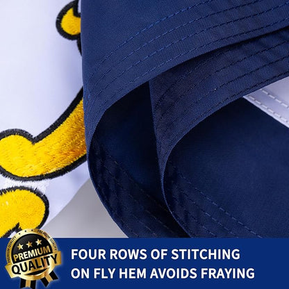 XIFAN Premium West Virginia State Flag 3x5 ft Outdoor, Double Sided Embroidered Pattern, Heavy Duty 210D Nylon WV Flags, the Strongest Longest Lasting for Outside with Sewn Stripes/Brass Grommets