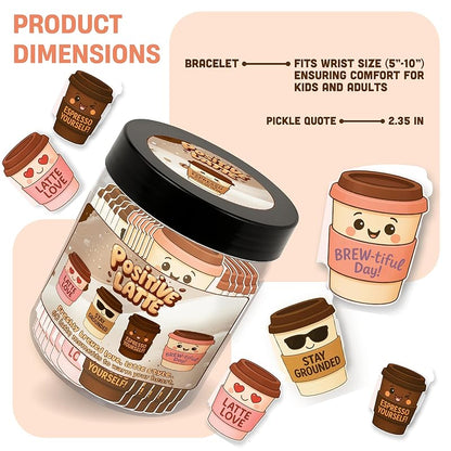 Positive Latte Jar 60 Affirmation Cards, Emotional Support Latte, Coffee Lover Gifts for Women, Gifts for Latte Lovers, Coffee Gifts, Coffee Gifts For Women, Coffee Themed Gifts