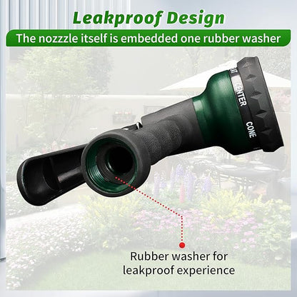 AUTOMAN Garden Hose Nozzle, Water Sprayer Nozzle with 7 Adjustable Watering Patterns,Slip Resistant Nozzle for Plants,Lawn,Washing Cars,Window Cleaning,Showering Pets & Outdoor Fun.