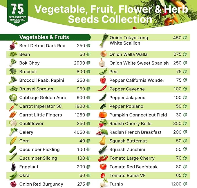 Organo Republic Medicinal & Tea Herb Seeds Variety Pack for Indoor & Outdoors - 75 Variety Pack. Non-GMO Heirloom Garden Seeds: Rosemary, Cilantro, Basil, Oregano, Parsley, Dill, Lavender, Catnip