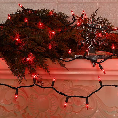 3 Pack Red Christmas String Lights, 100 Count Each, Incandescent Mini Christmas Lights, Connectable Xmas Tree Light for Indoor Outdoor Garland Birthday Holiday Wedding Festival Party